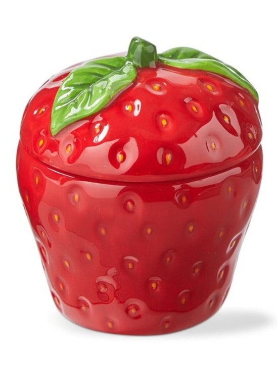 Tag Other - Red Strawberry Trinket Dish mini jar